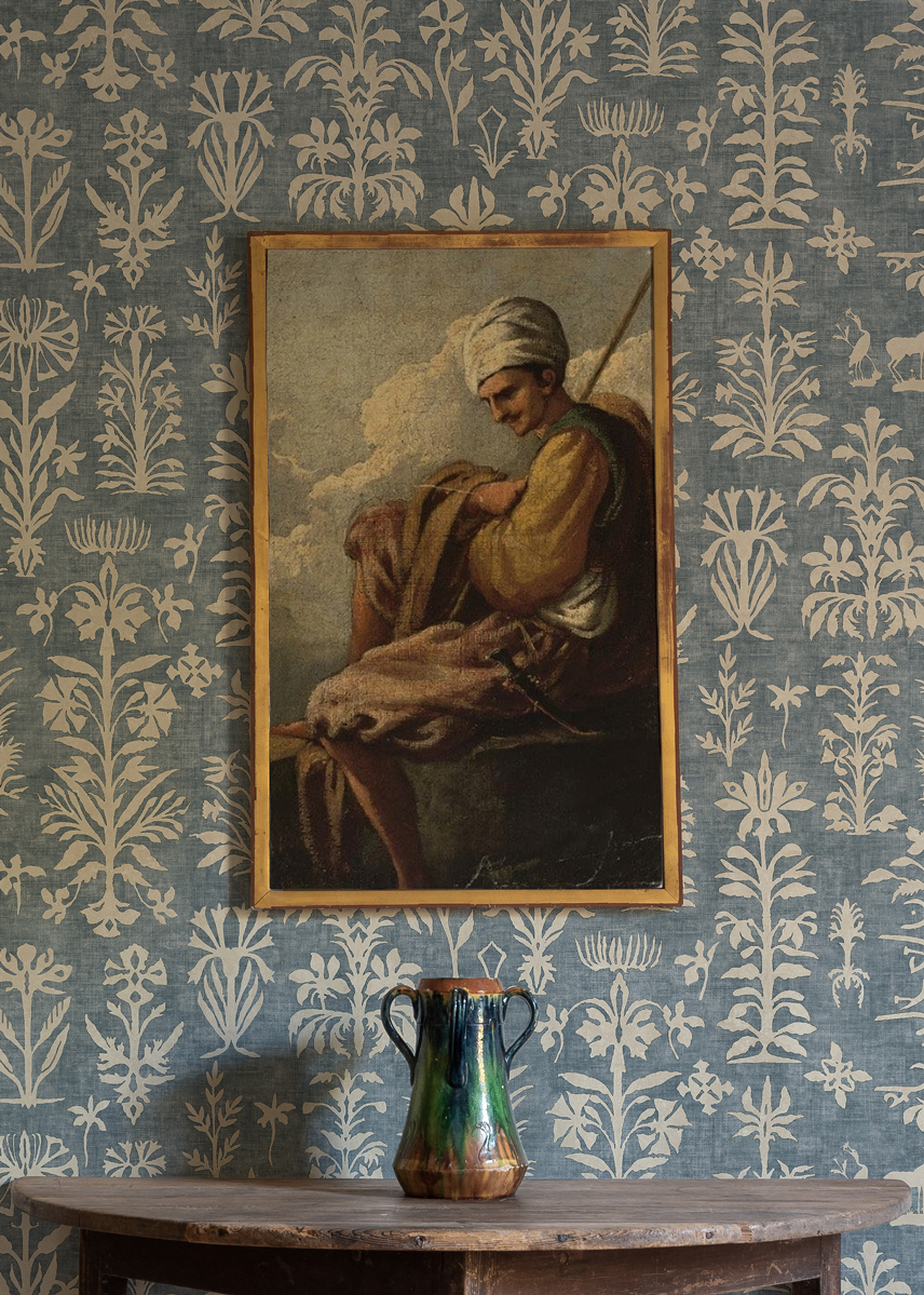 papyrus wallpaper living room lewis and wood